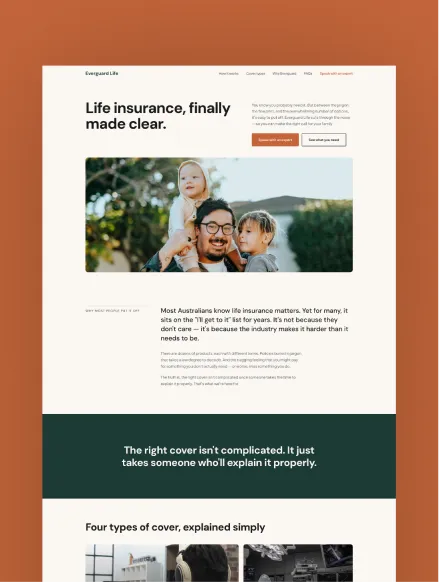 Recent client website