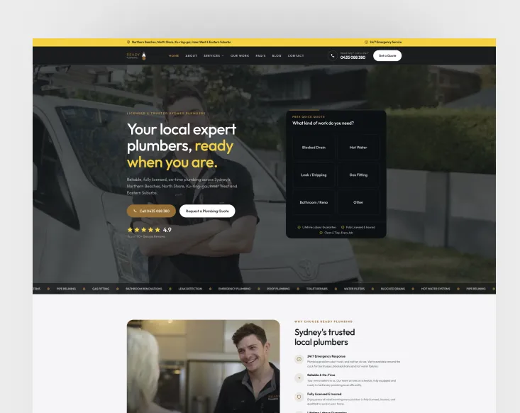 Recent client website