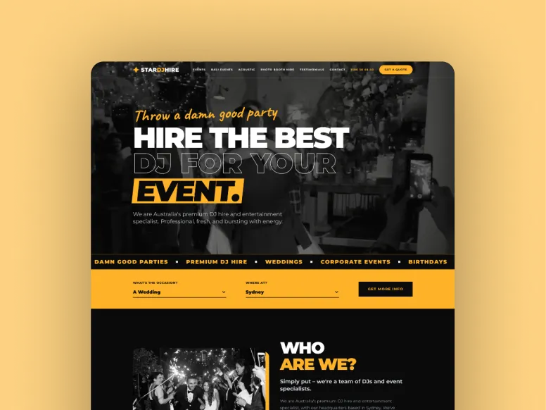 Recent client website