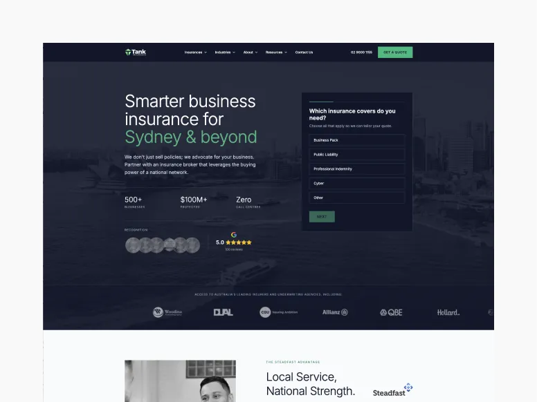 Recent client website